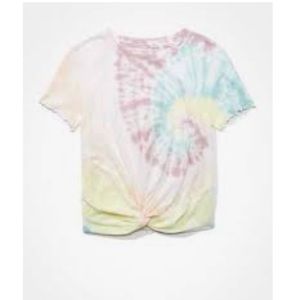American Eagle Twist Front Baby T-Shirt ~ Size M